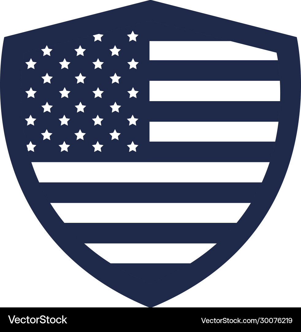 Memorial Day Shield Flag Vector Image