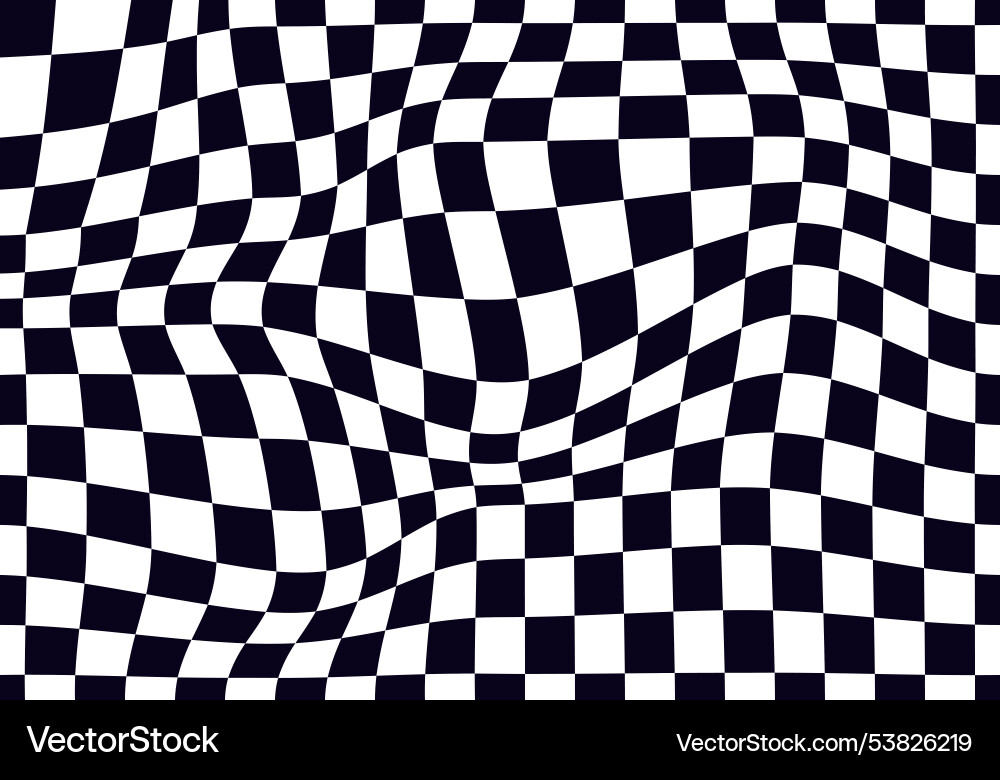 Psychedelic checkerboard pattern Vector Image
