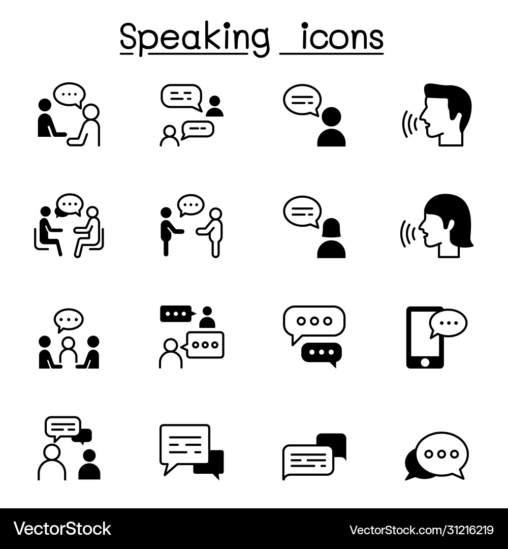 Talk speech discussion dialog speaking chat Talk speech discussion dialog speaking chat vector image