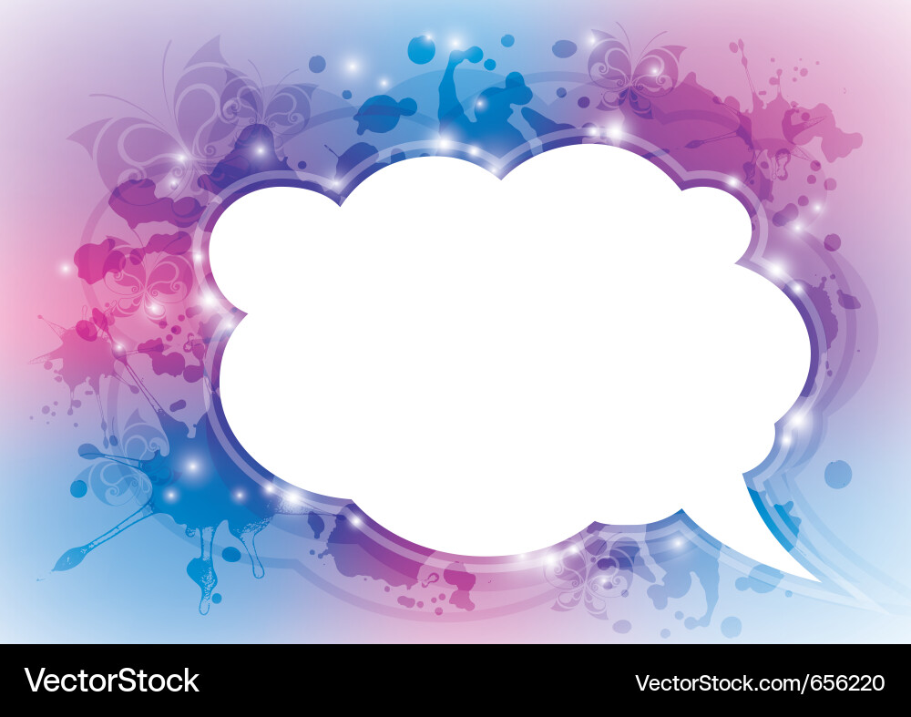 Abstract with sketch bubble vector image