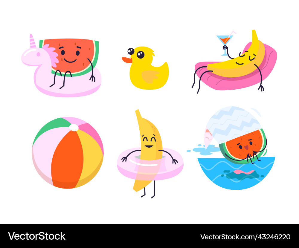 Collection of characters and images related Vector Image