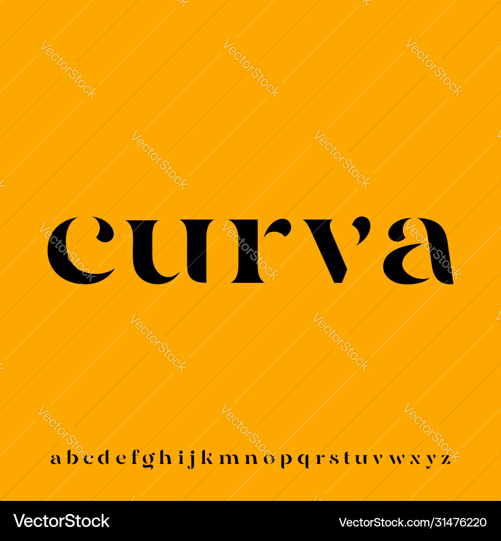 Elegant Alphabet Font - Luxury & Glamour Vector Image