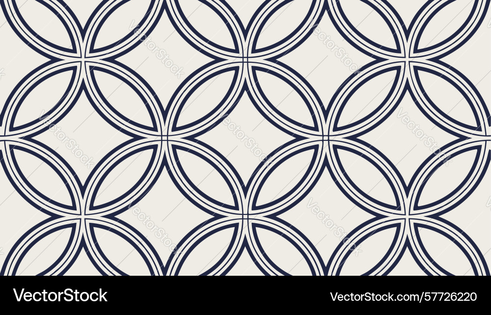 Elegant interlocking circle pattern in muted vector image