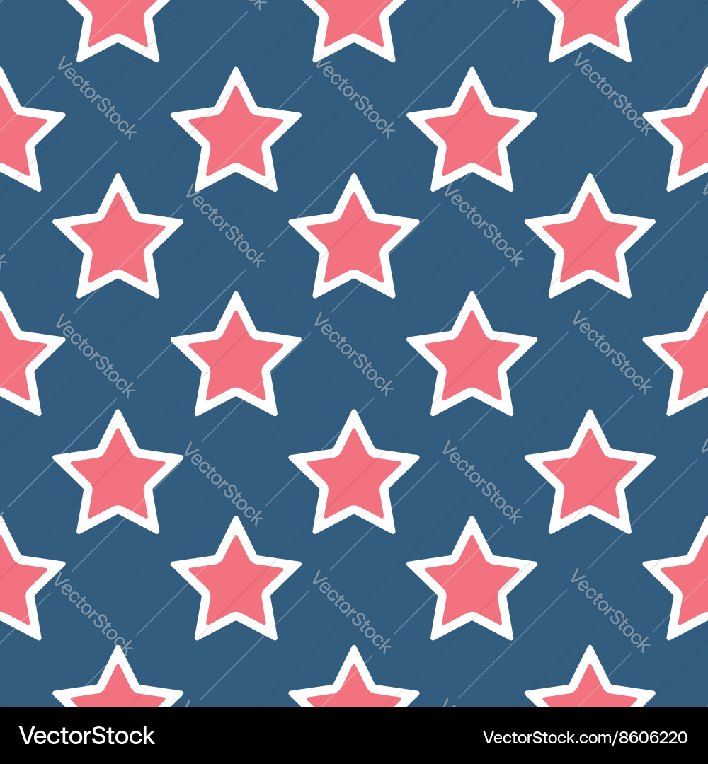 Star Seamless Pattern Vector Image