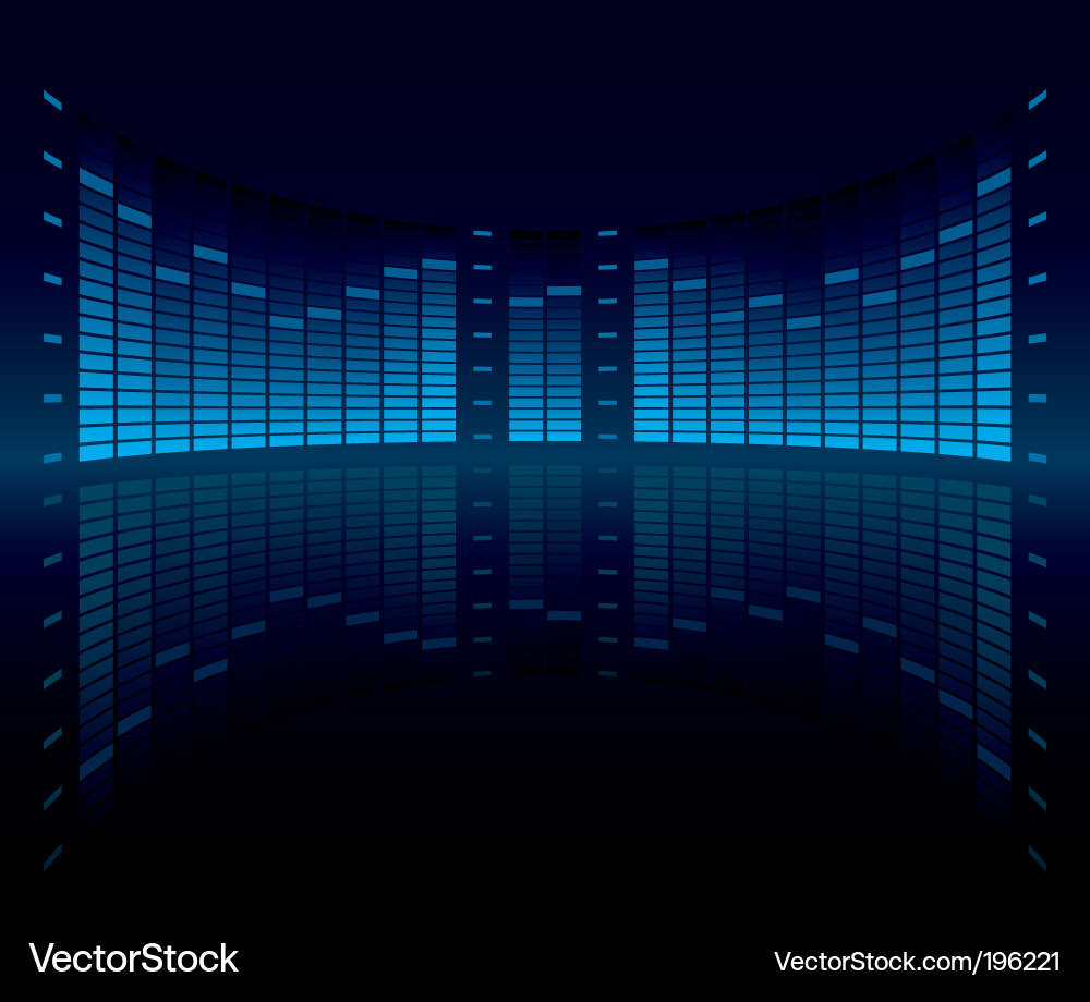 Digital Audio Equalizer Display vector image