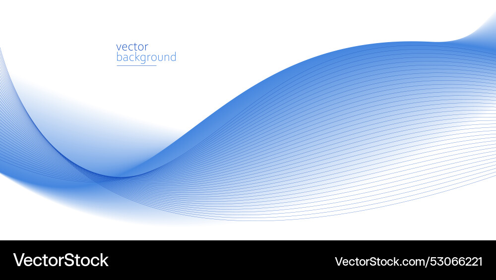 Flowing blue curve shape with soft gradient Flowing blue curve shape with soft gradient vector image