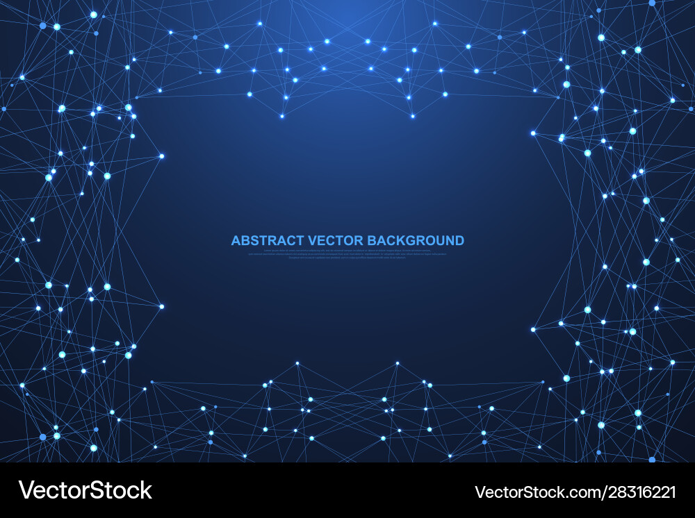 Polygonal science background with connecting dots Polygonal science background with connecting dots vector image