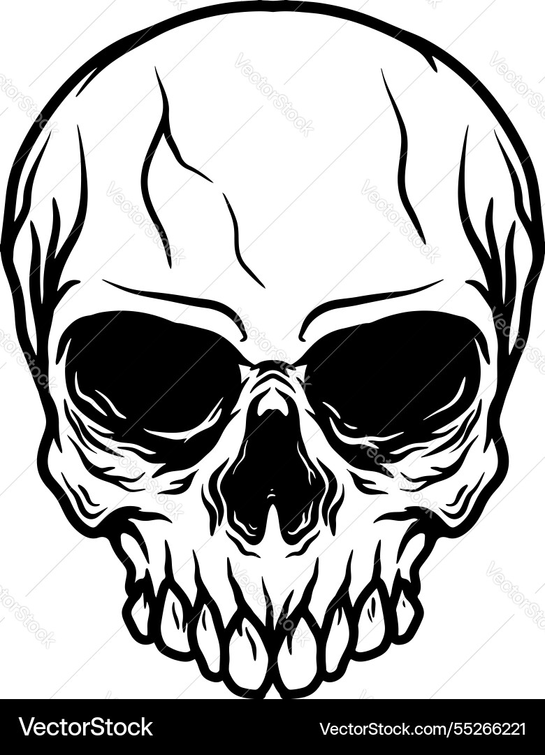 Smiling halloween skull design element Vector Image