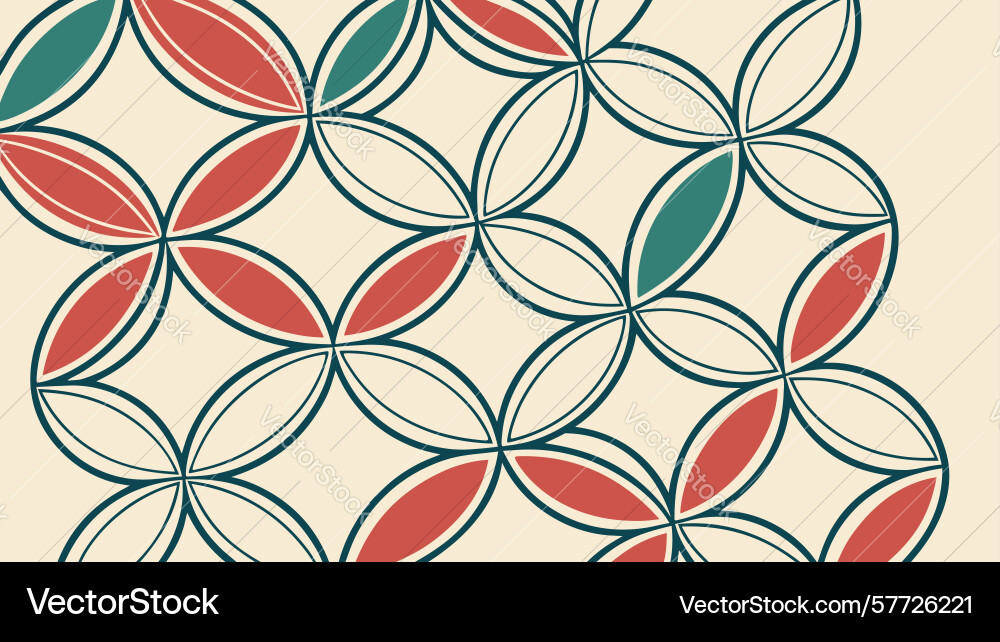 Vibrant interlocking circle pattern for lively vector image