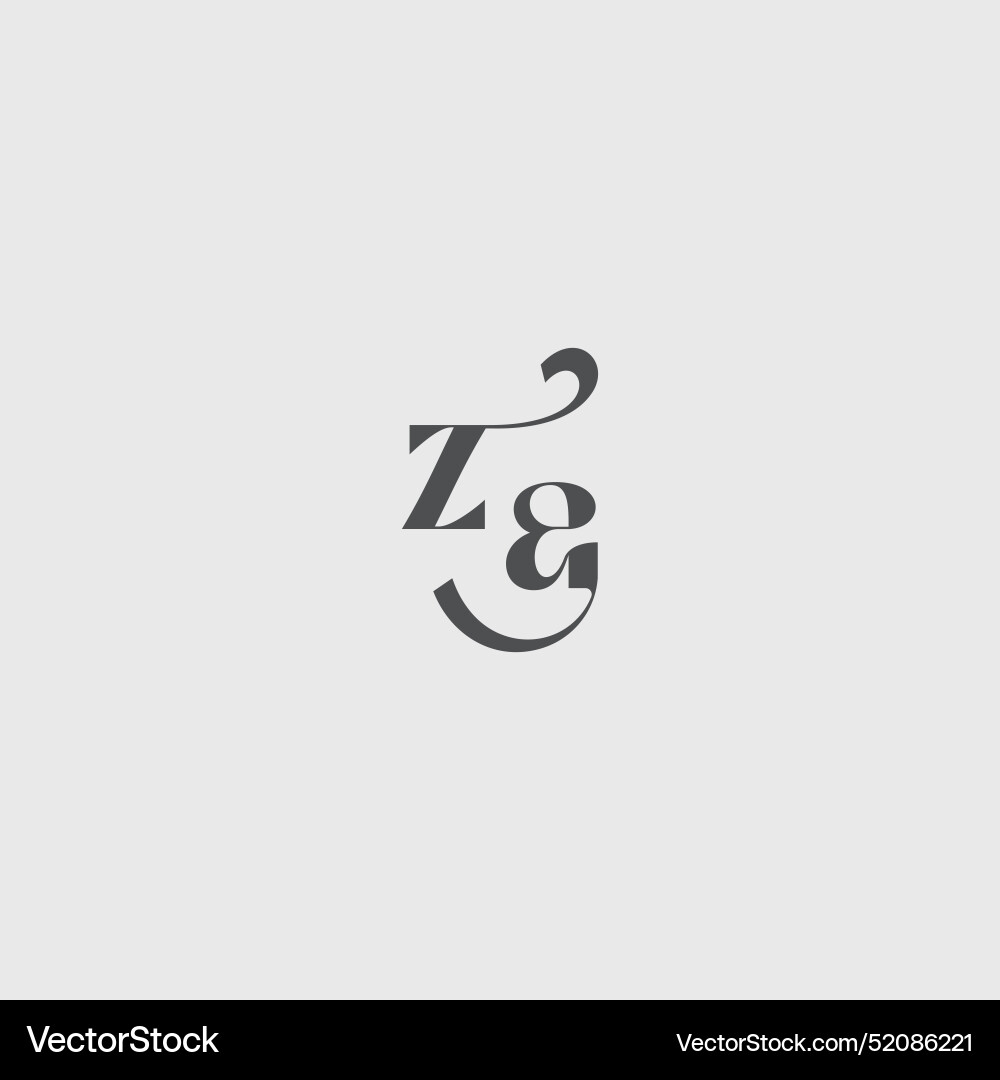 Za letter simple and minimalism classy black Vector Image