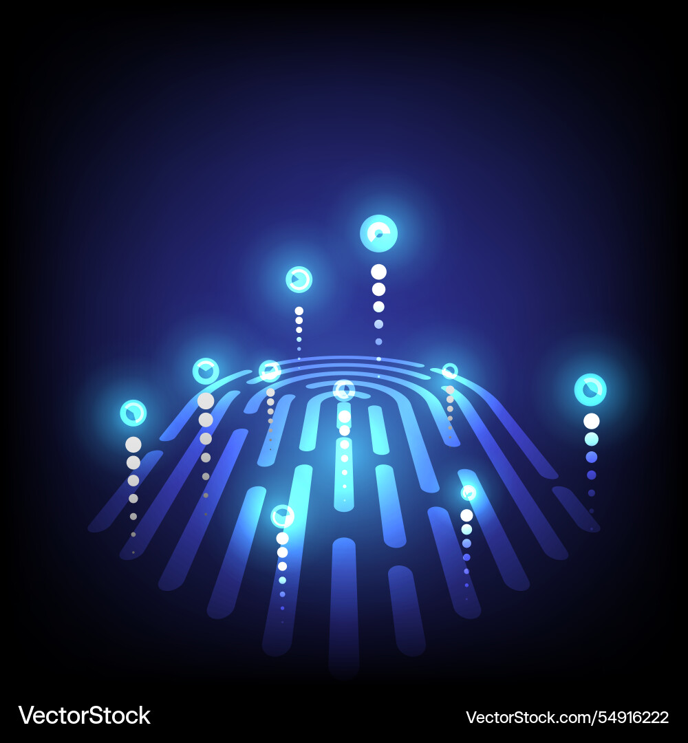 Abstract background with perspective fingerprint Vector Image