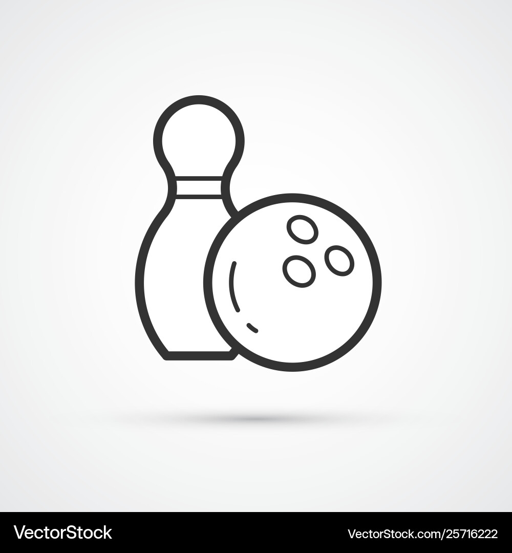 Bowling trendy ball icon Bowling trendy ball icon vector image
