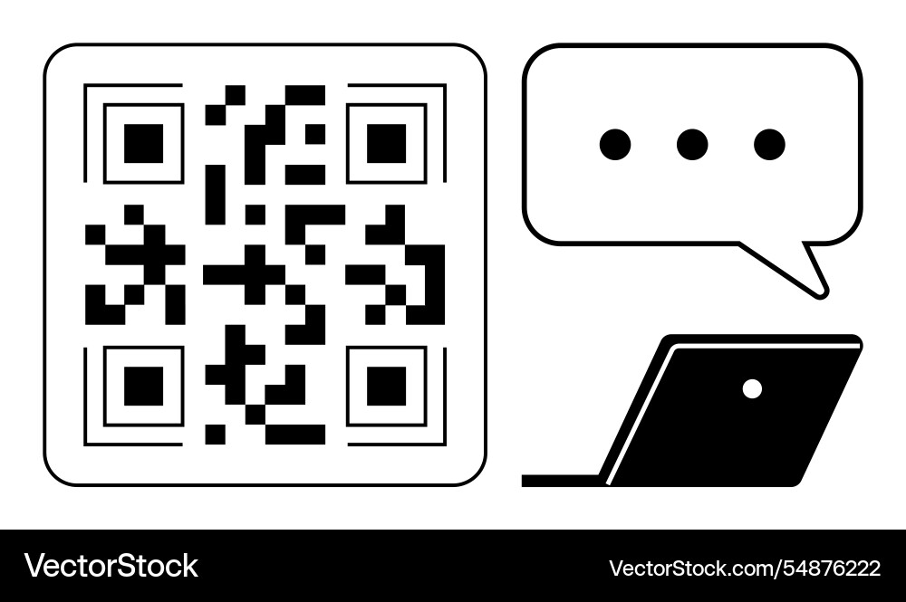 Digital communication qr code interactions Digital communication qr code interactions Vector Image