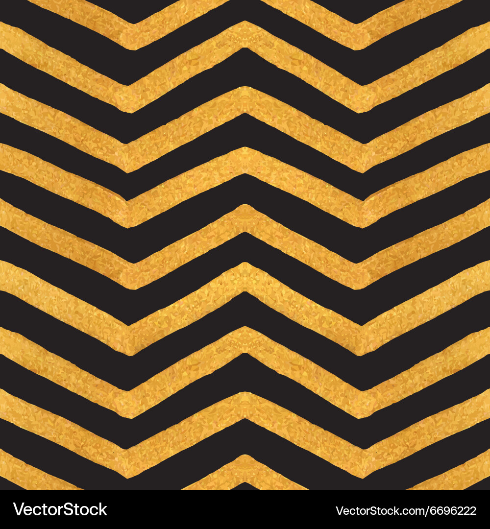 Gold Zigzag Stripe Pattern vector image