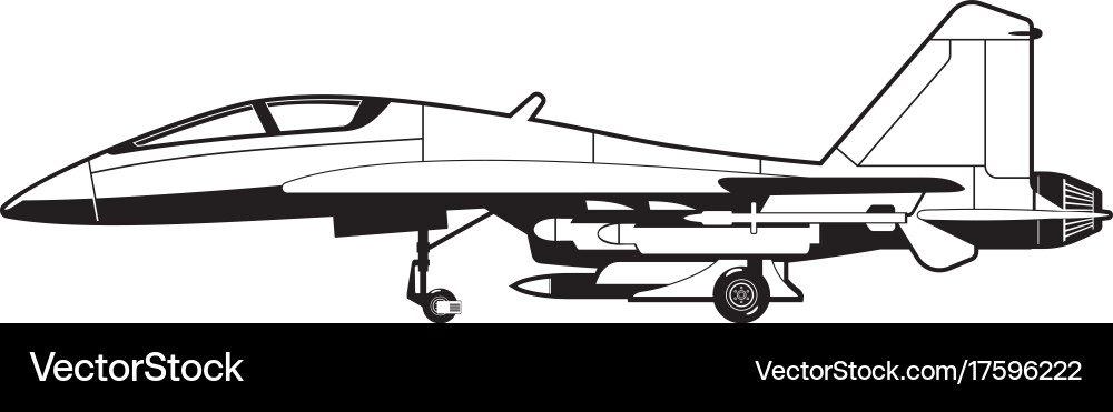 Jet Fighter Airplane Vector Image