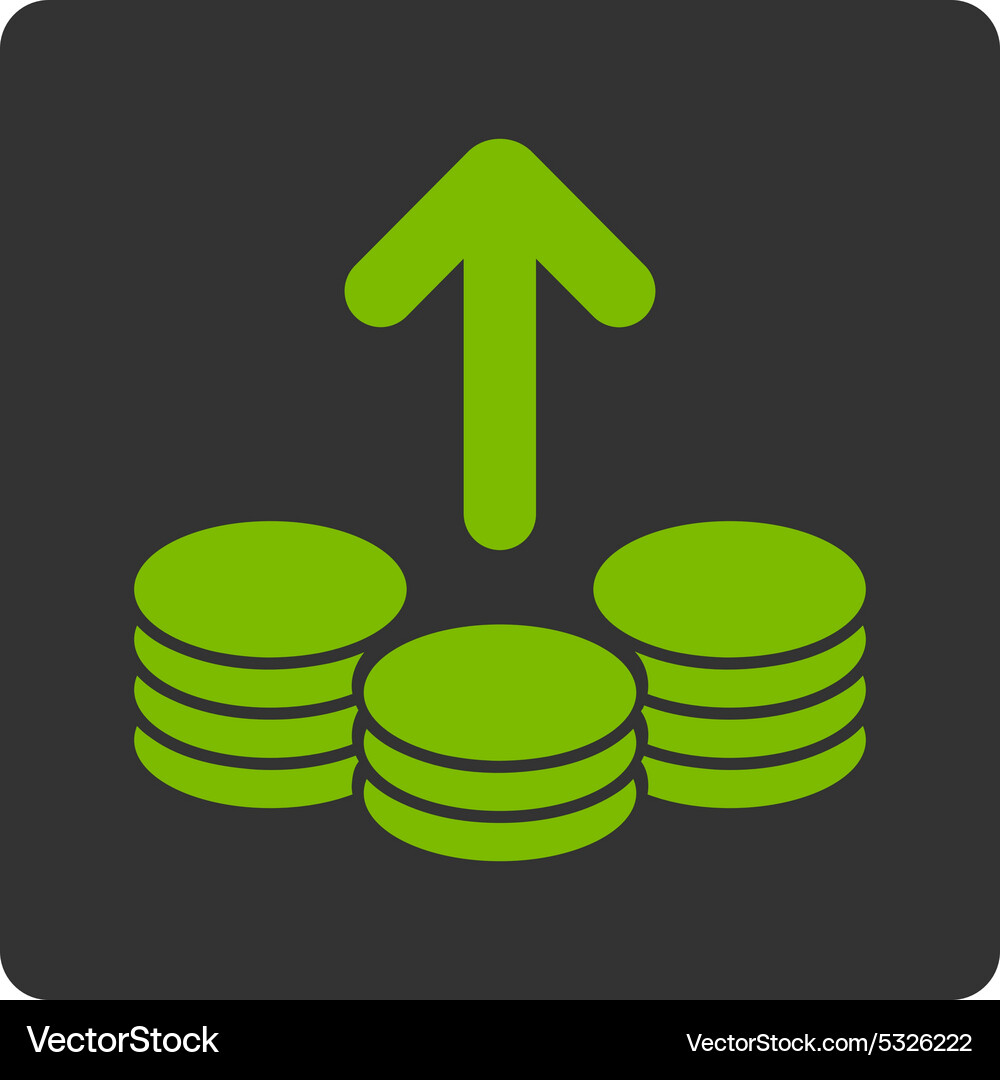 Payout icon from commerce buttons overcolor set Vector Image