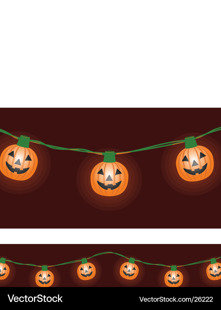 Pumpkin String Lights Vector Image