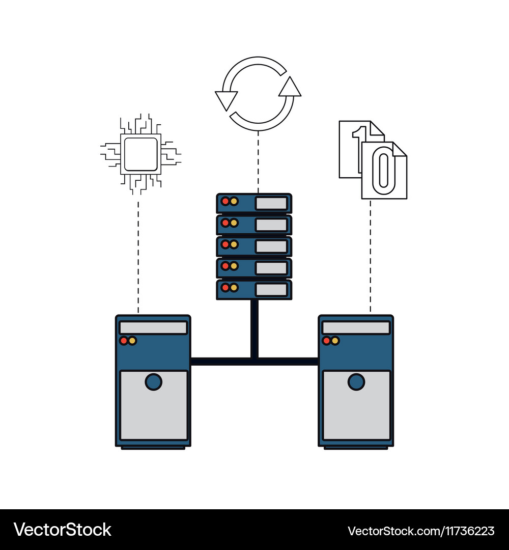 Big data related icons image Vector Image