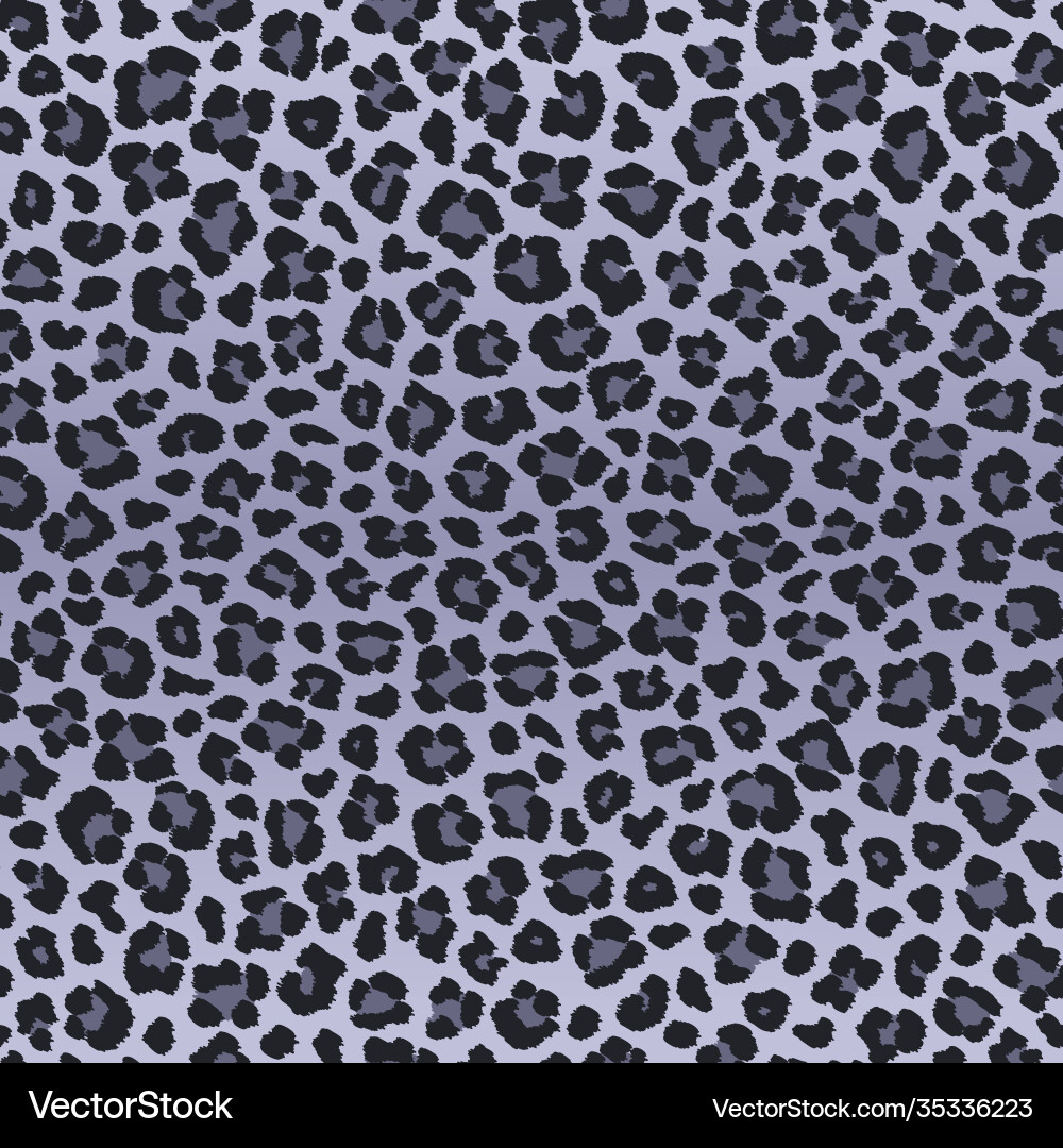 Dark Gray Leopard Print Seamless Pattern vector image