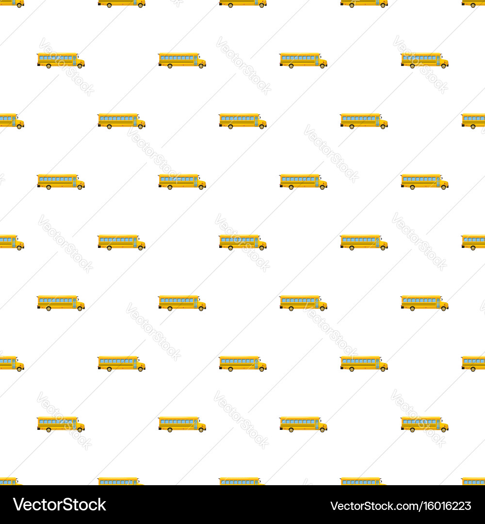 Yellow school bus pattern Vector Image