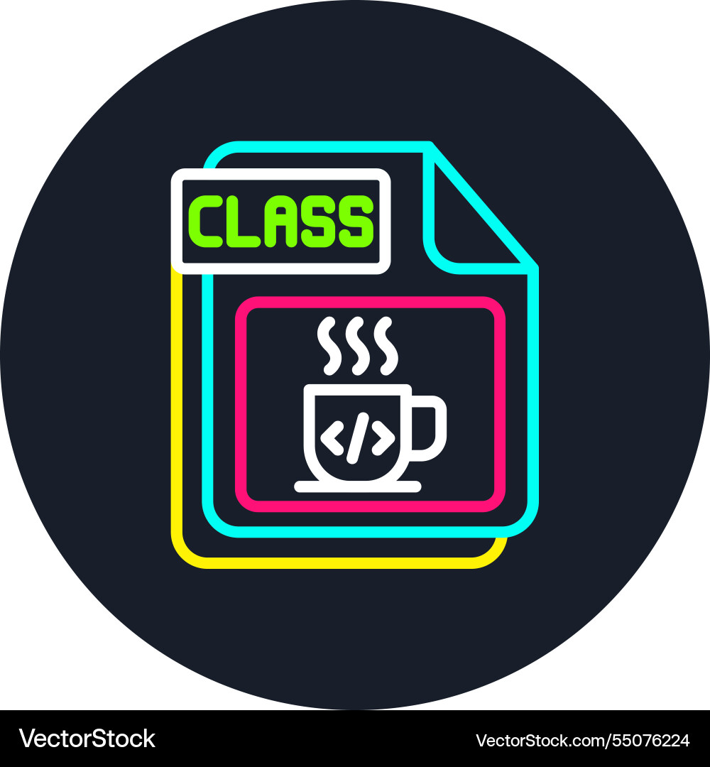 Class line multi color icon Vector Image