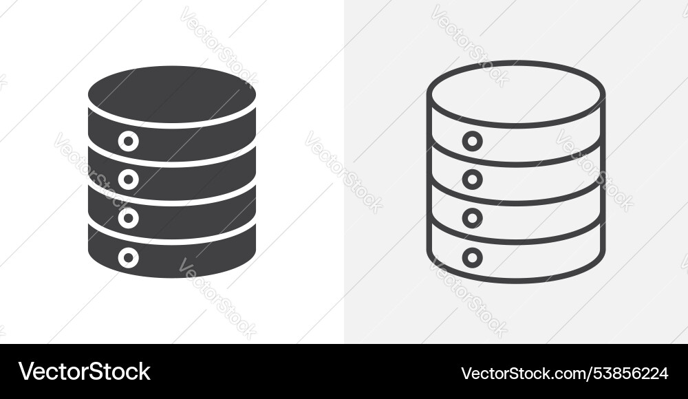 Database icon set Vector Image