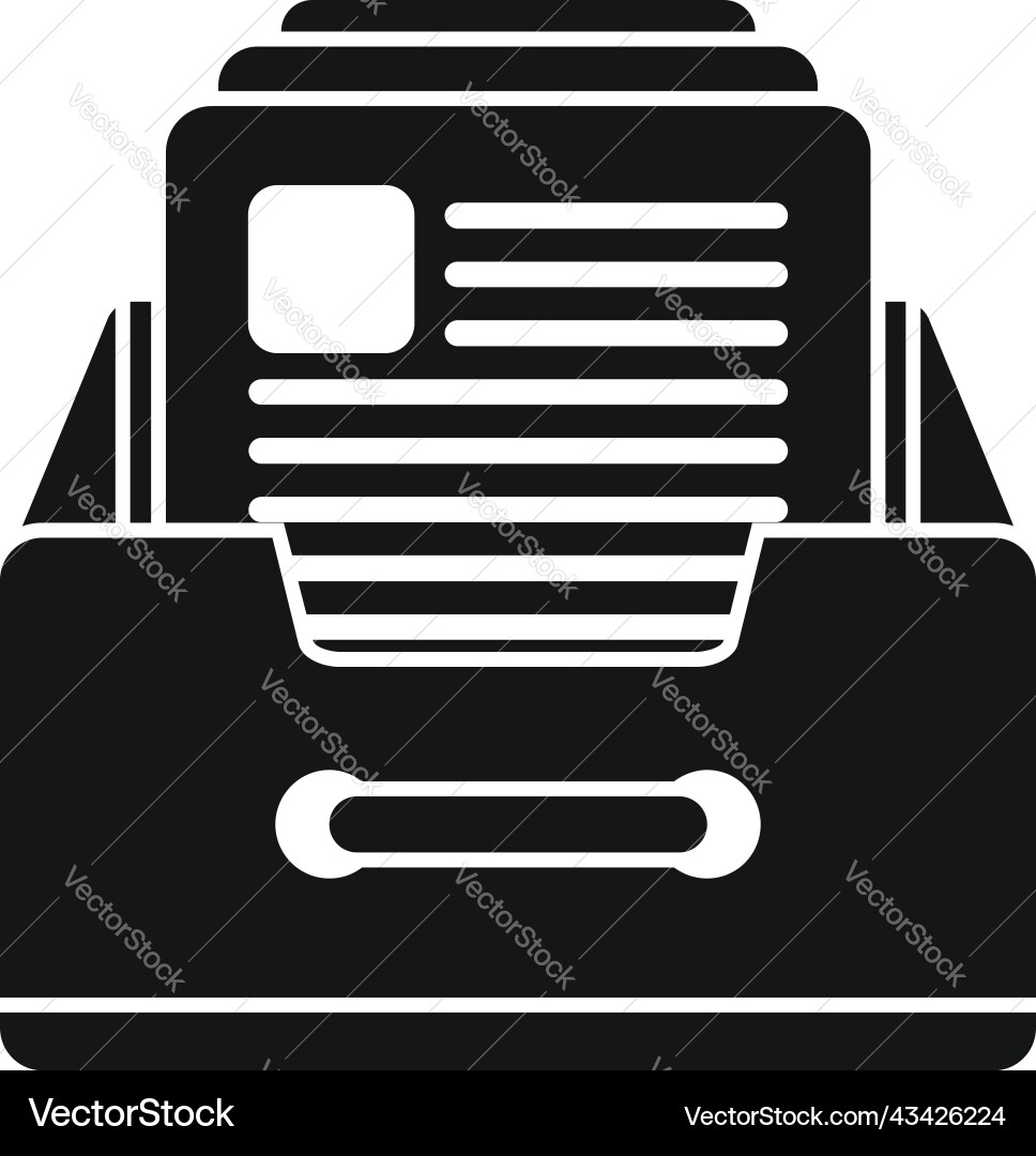 Folder drawer icon simple software system vector image