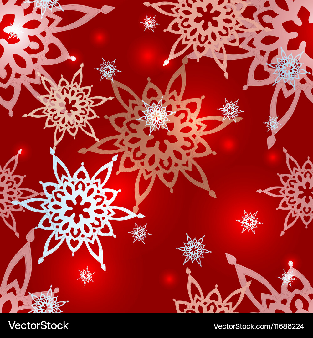 Snowflake seamless pattern Vector Image