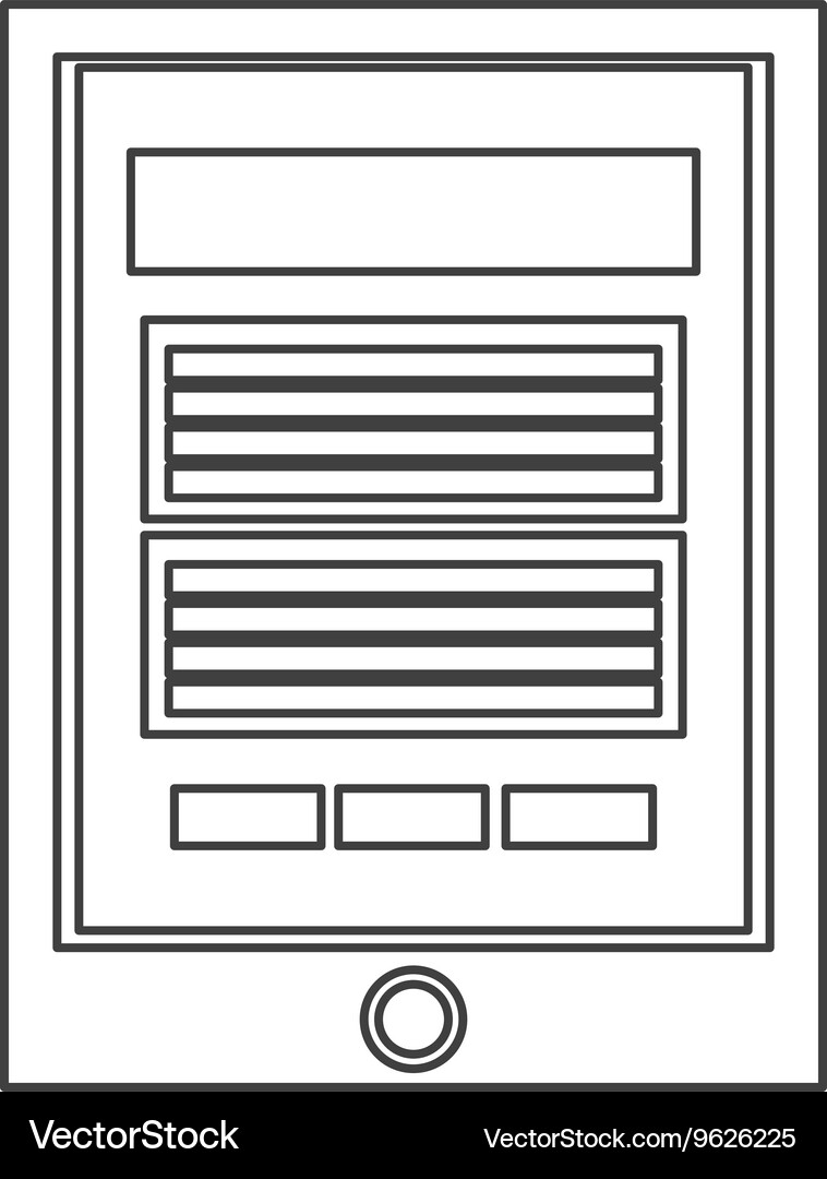 Cellphone with button icon Vector Image