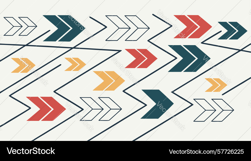 Dynamic multi-directional arrow pattern for flow vector image