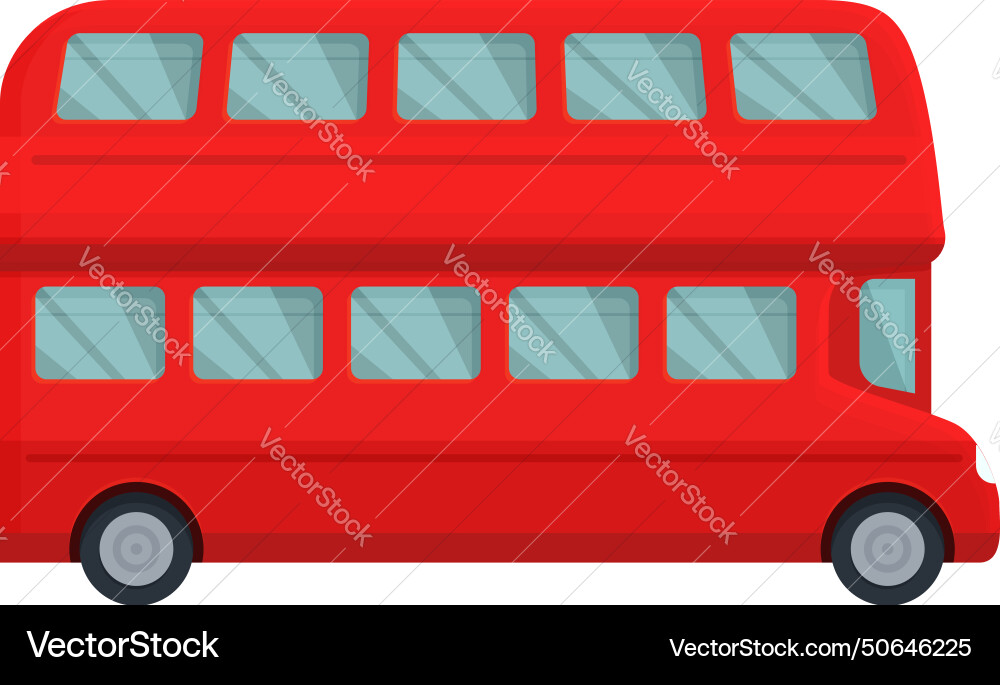 Public english bus icon cartoon classic Public english bus icon cartoon classic vector image