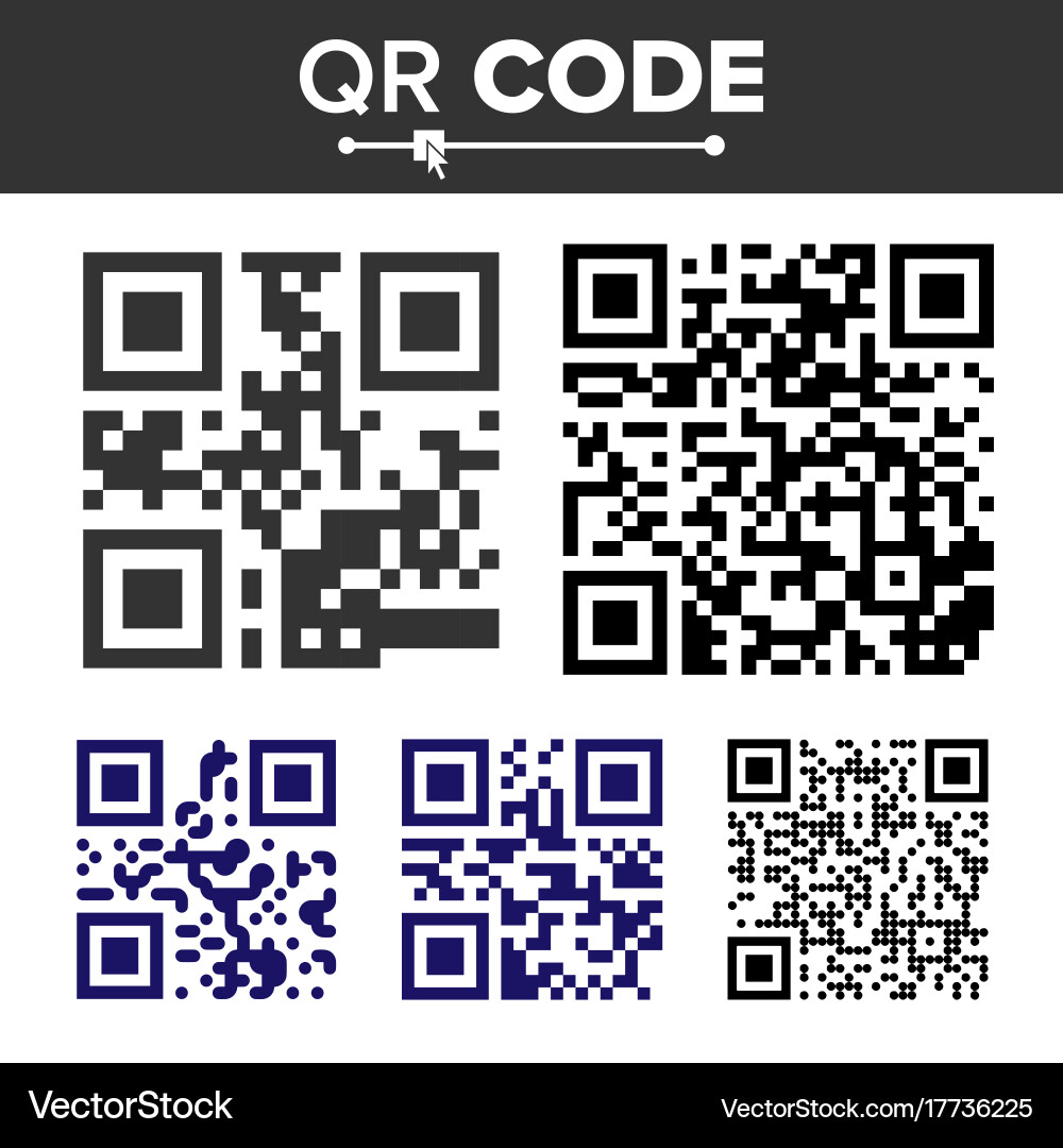 Qr-Code verschiedene Arten Scannen vektorbild