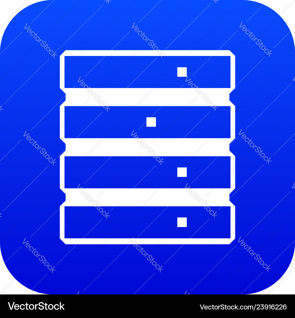 Database icon digital blue Database icon digital blue Vector Image
