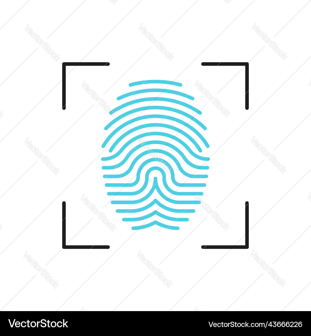 Fingerprint Scanner-Symbol Vektorbild