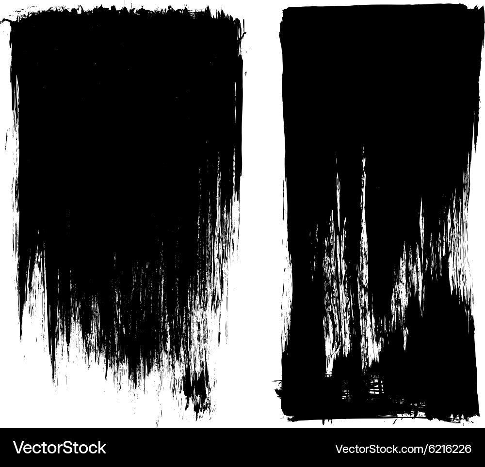 Grunge brush stroke background frames Royalty Free Vector