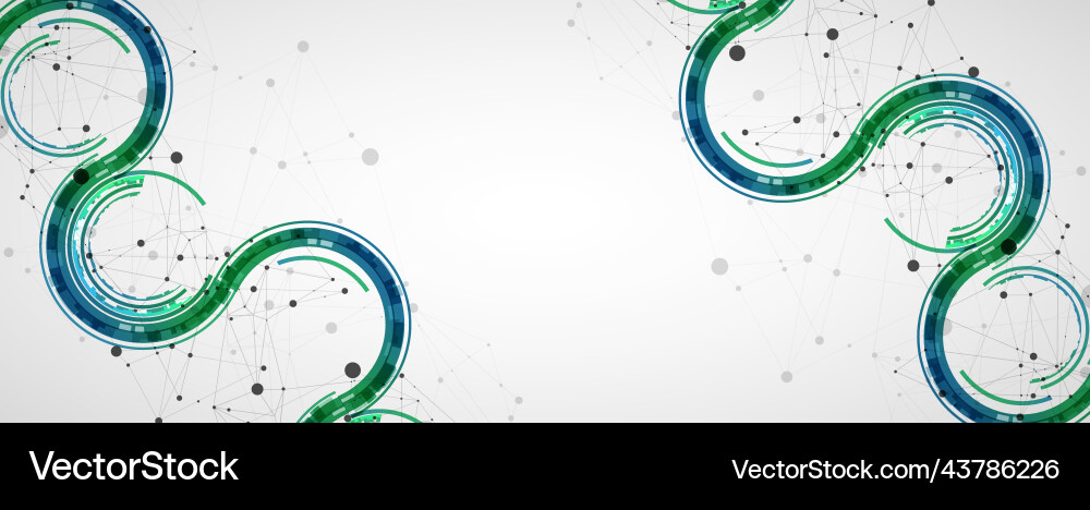 Technical background with plexus effect and wave Technical background with plexus effect and wave Vector Image