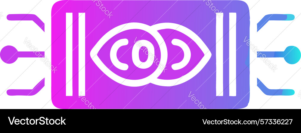 Abstract data vision or processing device design Vector Image
