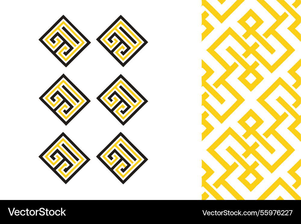 Abstract geometric pattern with interlocking Abstract geometric pattern with interlocking Vector Image