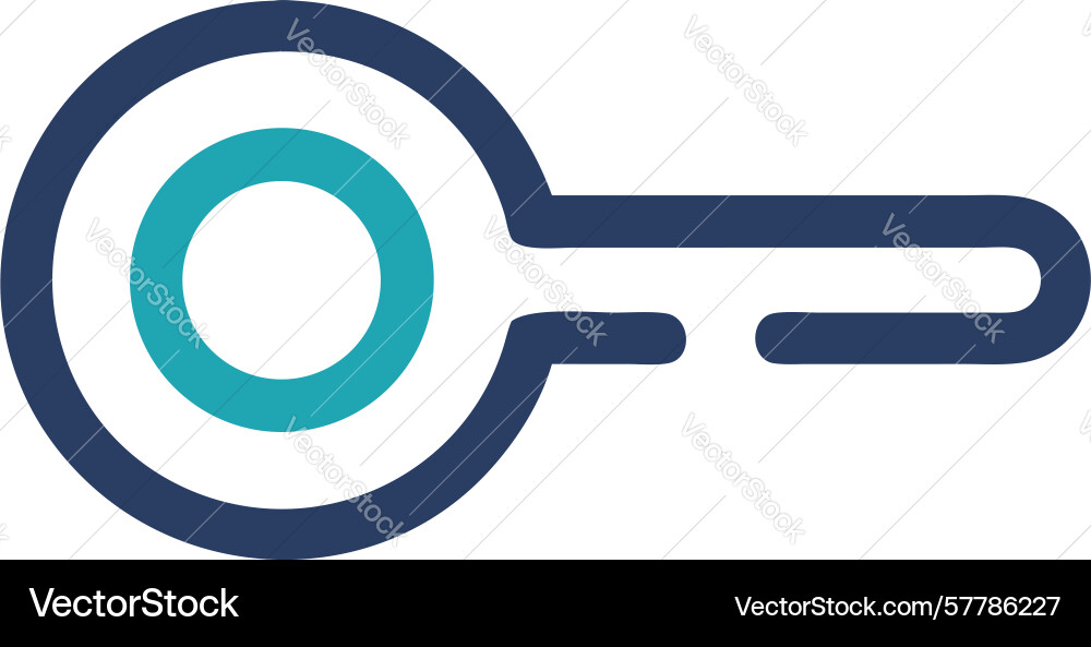Dark blue key with loop icon for secure robust vector image