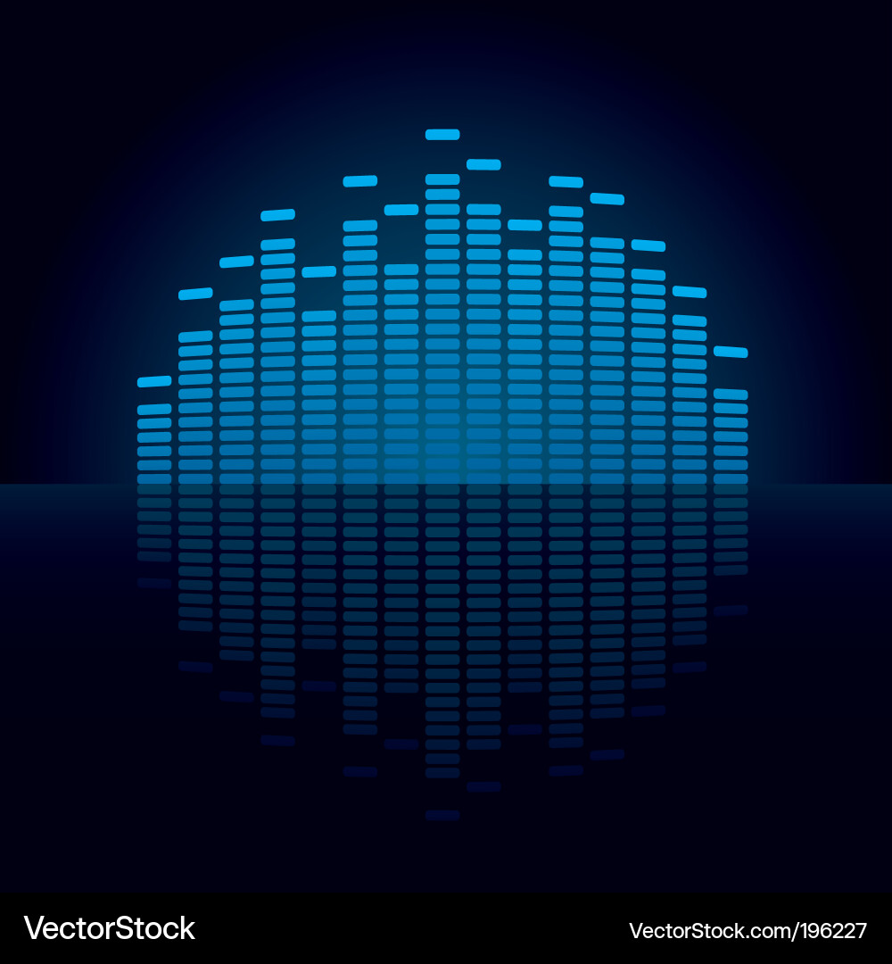 Dynamic Audio Equalizer Display vector image