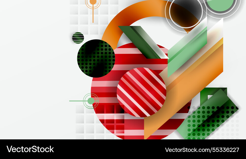 Dynamic complex geometric abstract background Vector Image
