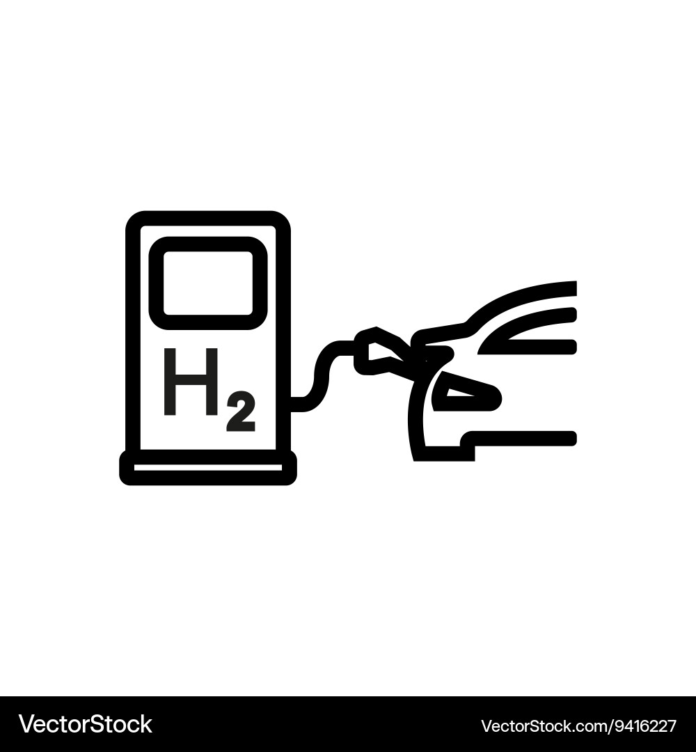Hydrogen Fueling Station Icon vector image