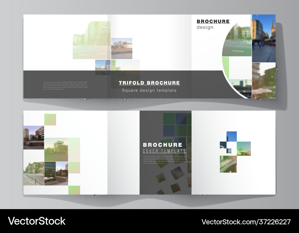 Layout square format covers design vector image