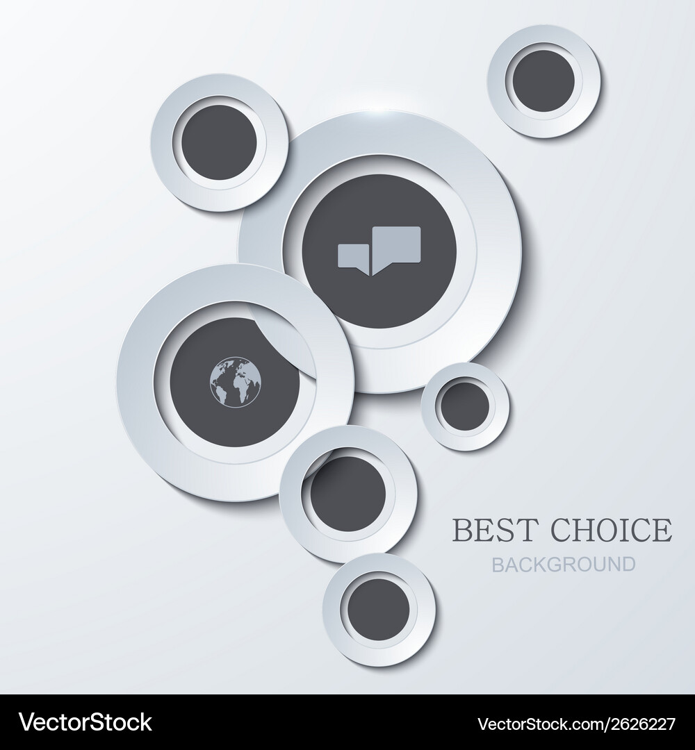 Modern Circle Background with Icons Vector Image