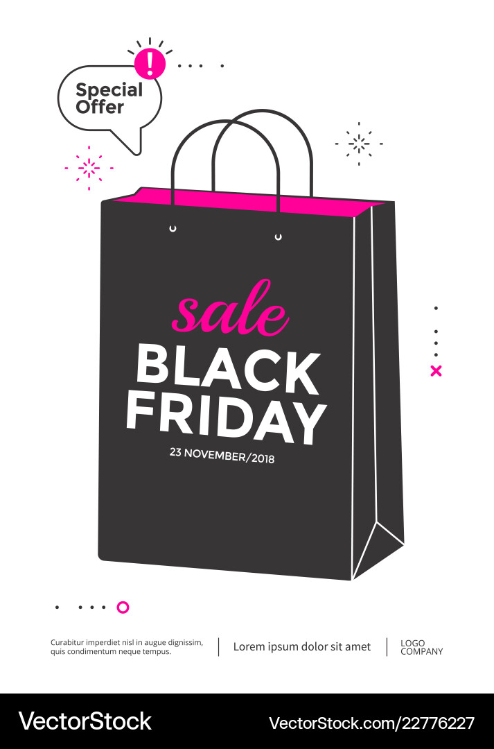 Schwarz friday verkauf poster design flach Schwarz friday verkauf poster design flach vektorbild