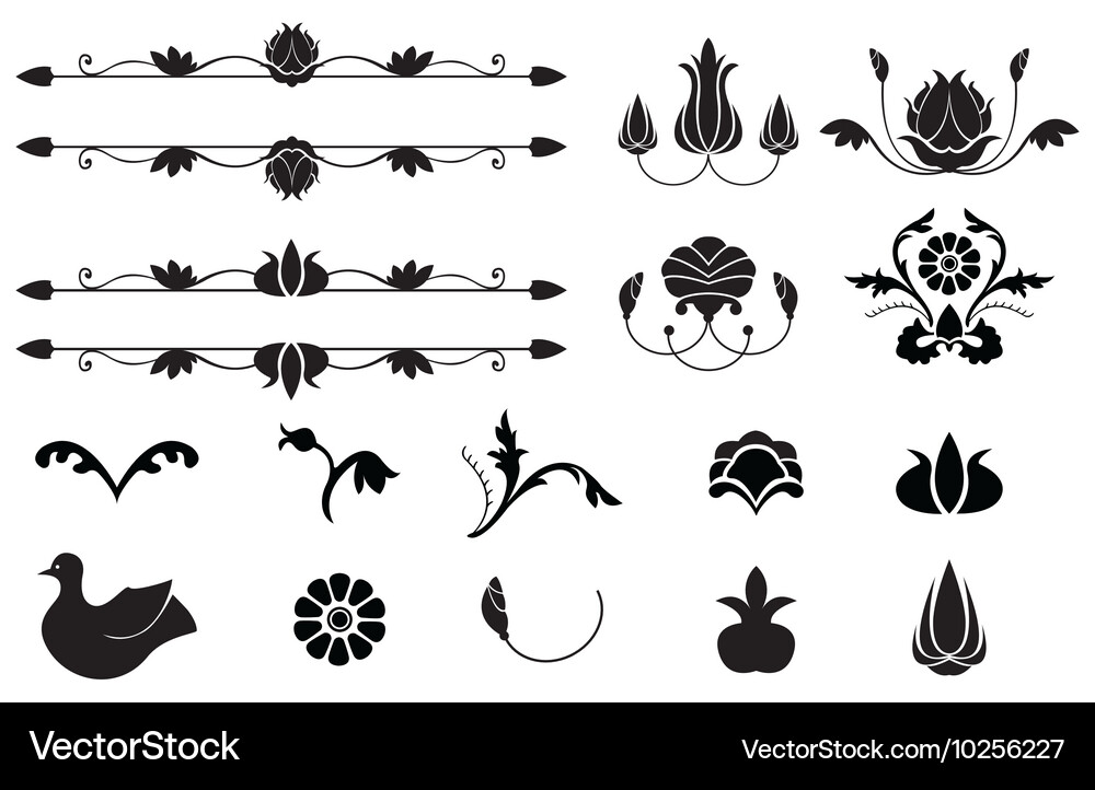 Set of design elements Vector Image