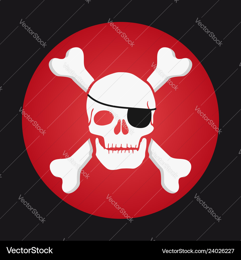 Skull and bones Skull and bones vector image