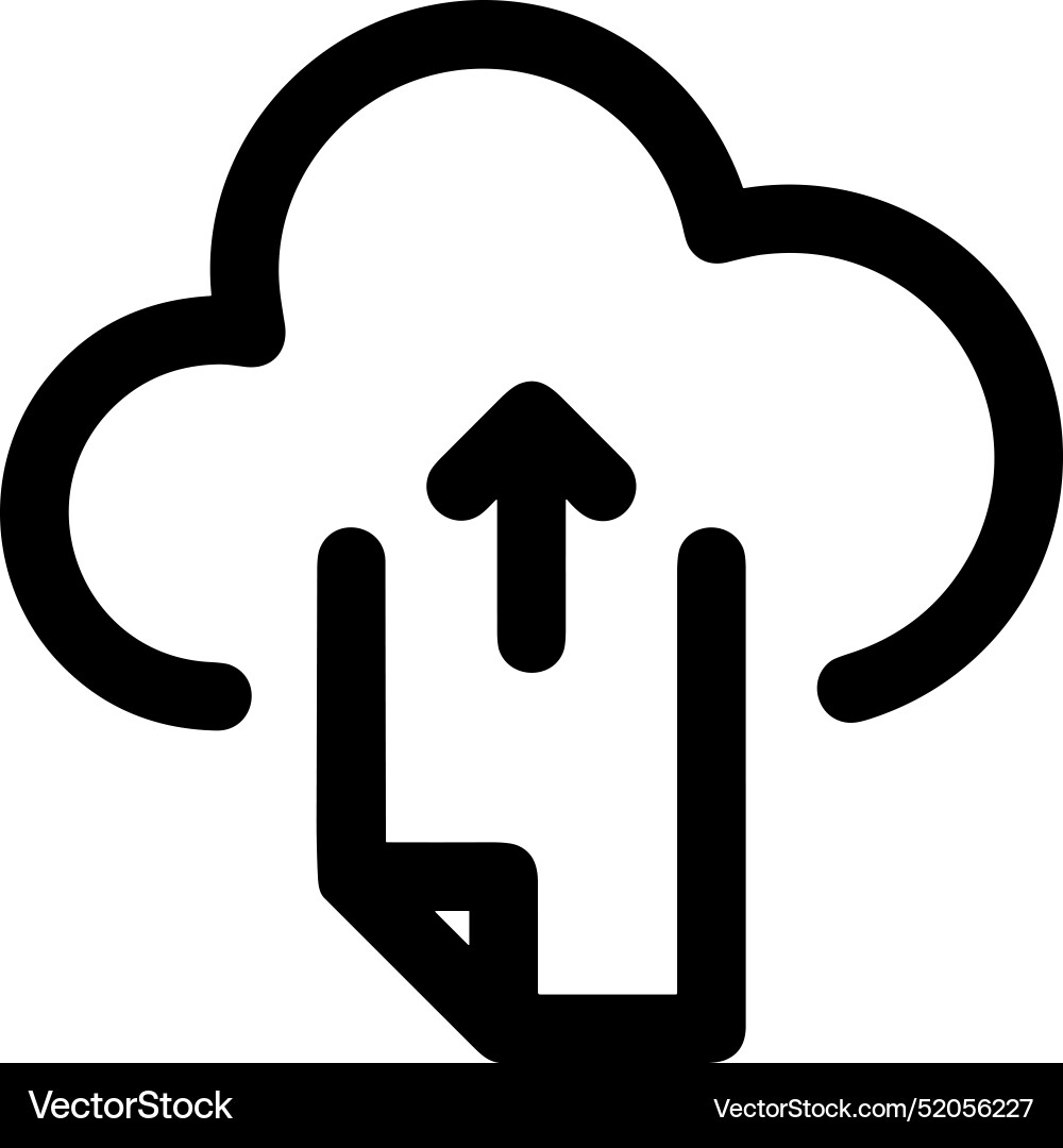 Upload outline icon symbol image Upload outline icon symbol image Vector Image