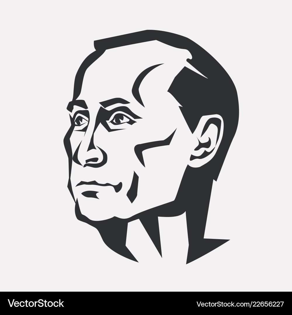 Vladimir putin stilisiert porträtpräsident Vladimir putin stilisiert porträtpräsident vektorbild