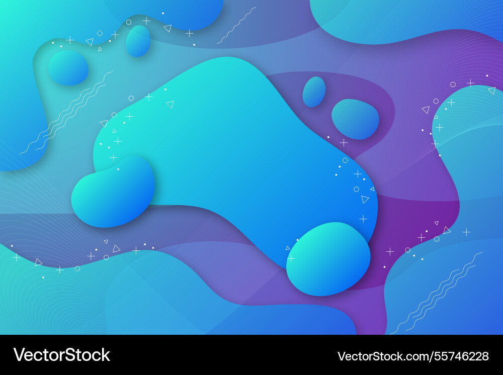 Abstract colorful flow shapes background vector image